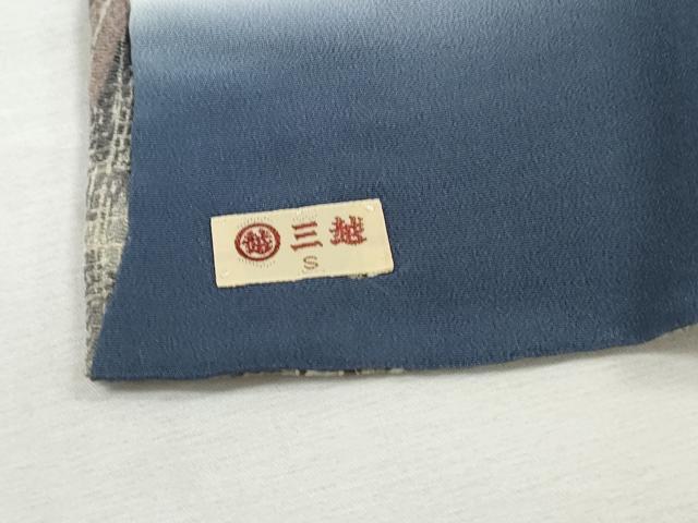 平和屋着物■上質な小紋　鬘帯花唐草文　鬼しぼ縮緬　三越扱い　正絹　逸品　DABJ0098qa