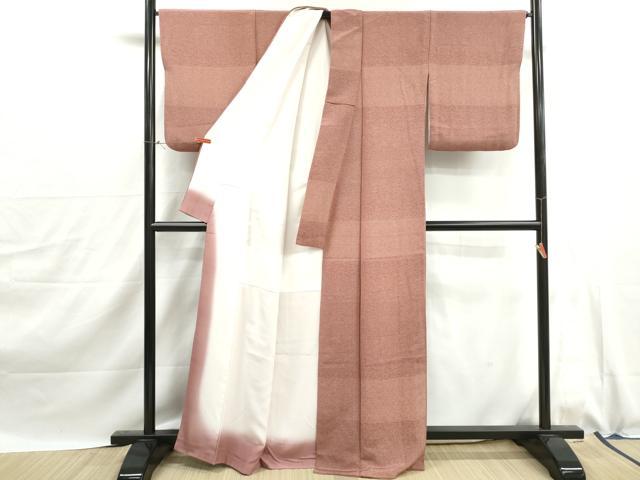 平和屋着物■江戸小紋　小花文　鬼しぼ縮緬　正絹　逸品　DABJ0099qa
