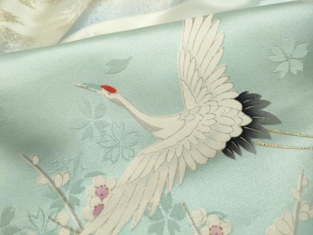 平和屋着物■豪華振袖　駒刺繍　人物御所車花文　群鶴　暈し染め　金銀彩　正絹　逸品　DABJ0100qa