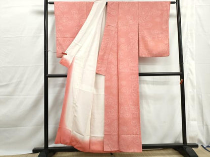 平和屋着物■江戸小紋　流水椿文　正絹　逸品　DABJ0107qa