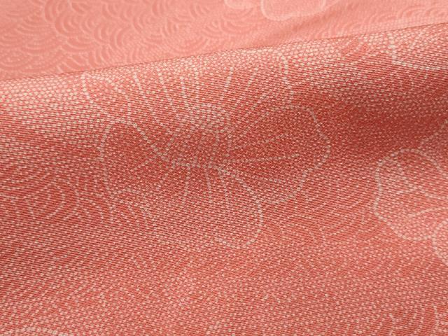 平和屋着物■江戸小紋　流水椿文　正絹　逸品　DABJ0107qa