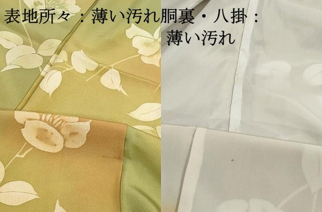 平和屋着物■上質な小紋　枝花文　暈し染め　正絹　逸品　DABJ0109qa