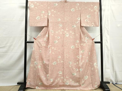 平和屋着物■上質な小紋　楓花文　正絹　逸品　DABJ0110qa