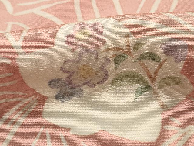 平和屋着物■上質な小紋　楓花文　正絹　逸品　DABJ0110qa