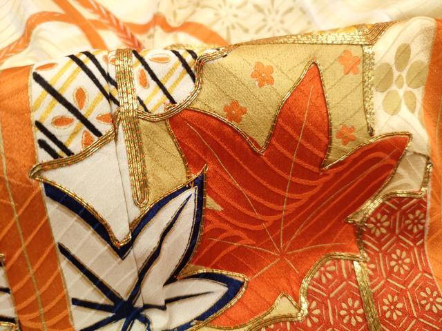 平和屋着物■豪華振袖　駒刺繍　重ね雲貝桶花文　金彩　正絹　逸品　DABJ0111qa