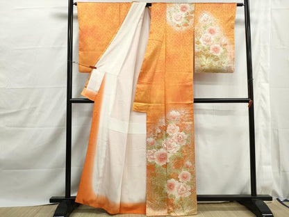 平和屋着物■訪問着　刺繍　霞牡丹文　正絹　逸品　DABJ0125qa