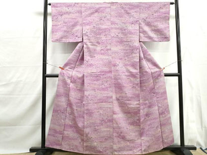 平和屋着物■小紋　霞舞葉文　暈し染め　洗える着物　DABJ0128qa