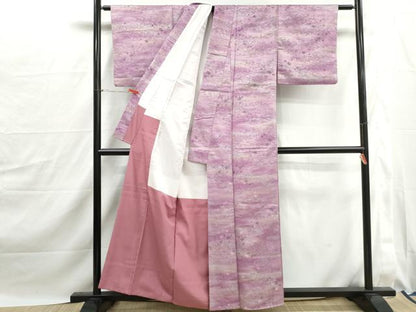 平和屋着物■小紋　霞舞葉文　暈し染め　洗える着物　DABJ0128qa