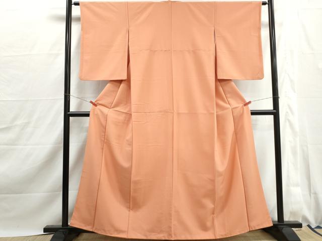 平和屋着物■色無地　深支子色　洗える着物　DABJ0131qa
