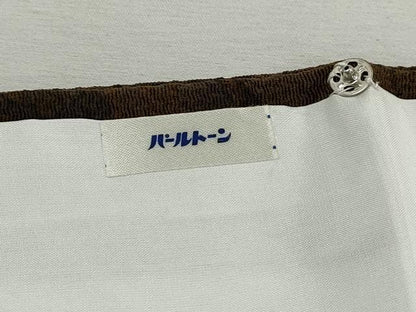 平和屋着物■上質な小紋　花鳥文　更紗　暈し染め　鬼しぼ縮緬　正絹　逸品　DABJ0145qa