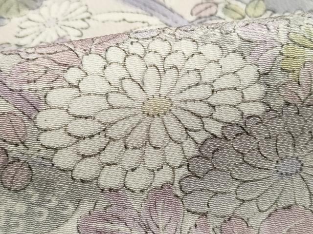 平和屋着物■上質な小紋　花松文　正絹　逸品　DABJ0148qa