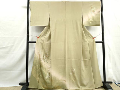 平和屋着物■訪問着　御所車花文　暈し染め　金銀彩　正絹　逸品　DABJ0150qa