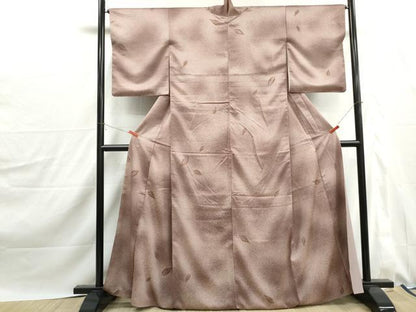 平和屋着物■上質な小紋　霞舞葉文　暈し染め　正絹　逸品　DABJ0156qa