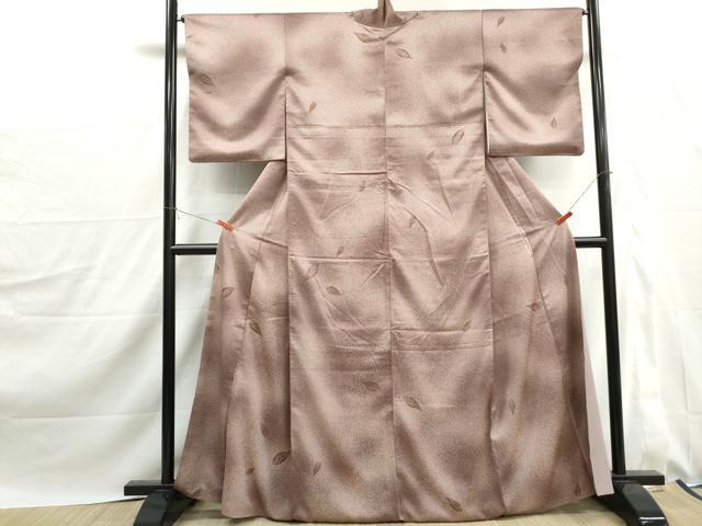 平和屋着物■上質な小紋　霞舞葉文　暈し染め　正絹　逸品　DABJ0156qa
