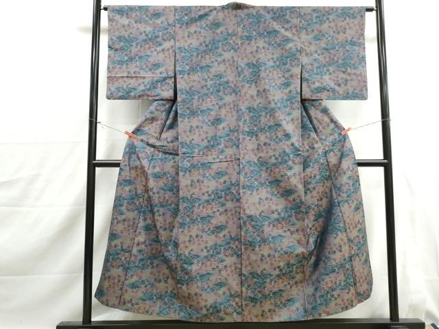 平和屋着物■本場大島紬　7マルキ　舞楓文　正絹　逸品　DABJ0162qa
