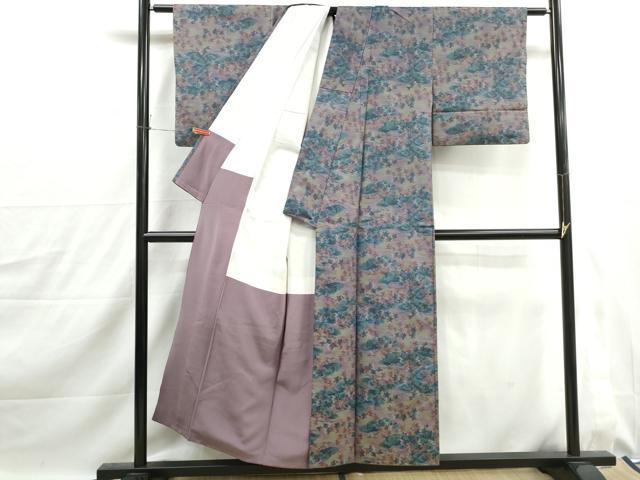 平和屋着物■本場大島紬　7マルキ　舞楓文　正絹　逸品　DABJ0162qa