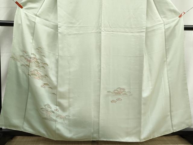 平和屋着物■中国三大刺繍　スワトウ刺繍　汕頭刺繍　総刺繍　訪問着　枝松文　暈し染め　正絹　逸品　DABJ0163qa
