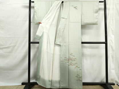 平和屋着物■中国三大刺繍　スワトウ刺繍　汕頭刺繍　総刺繍　訪問着　枝松文　暈し染め　正絹　逸品　DABJ0163qa