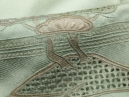 平和屋着物■中国三大刺繍　スワトウ刺繍　汕頭刺繍　総刺繍　訪問着　枝松文　暈し染め　正絹　逸品　DABJ0163qa