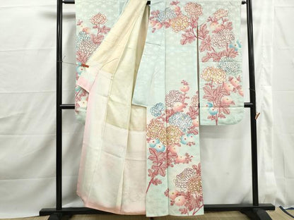 平和屋着物■豪華振袖　駒刺繍　乱菊尽くし文　暈し染め　金銀彩　正絹　逸品　DABJ0169qa