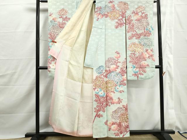 平和屋着物■豪華振袖　駒刺繍　乱菊尽くし文　暈し染め　金銀彩　正絹　逸品　DABJ0169qa