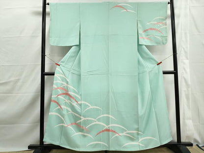 平和屋着物■訪問着　露芝文　銀彩　正絹　逸品　DABJ0179qa