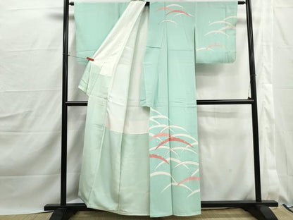 平和屋着物■訪問着　露芝文　銀彩　正絹　逸品　DABJ0179qa