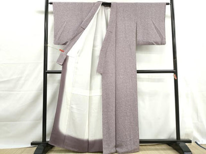 平和屋着物■上質な小紋　霞文　鬼しぼ縮緬　正絹　逸品　DABJ0187qa