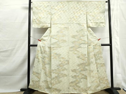 平和屋着物■上質な小紋　雲取り青海波花文　正絹　逸品　DABJ0194qa