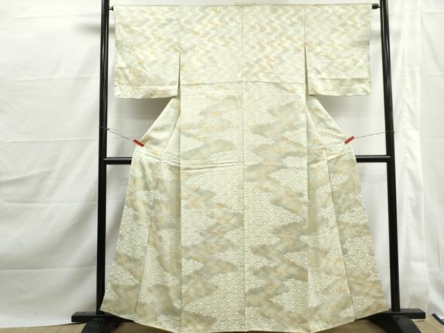 平和屋着物■上質な小紋　雲取り青海波花文　正絹　逸品　DABJ0194qa