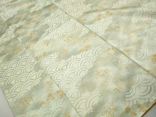 平和屋着物■上質な小紋　雲取り青海波花文　正絹　逸品　DABJ0194qa