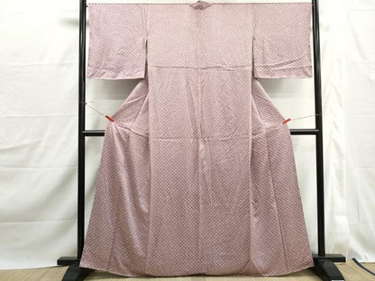 平和屋着物■上質な小紋　総絞り　鹿の子文　正絹　逸品　DABJ0196qa