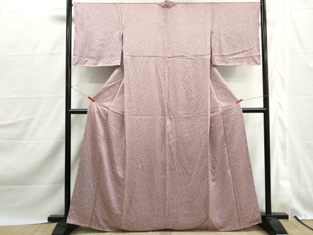 平和屋着物■上質な小紋　総絞り　鹿の子文　正絹　逸品　DABJ0196qa