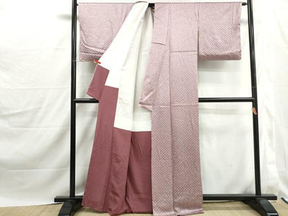 平和屋着物■上質な小紋　総絞り　鹿の子文　正絹　逸品　DABJ0196qa