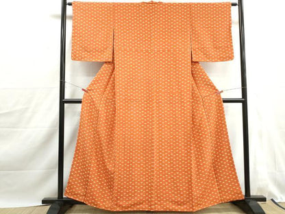 平和屋着物■上質な小紋　花蝶文　正絹　逸品　未使用　DABJ0197qa