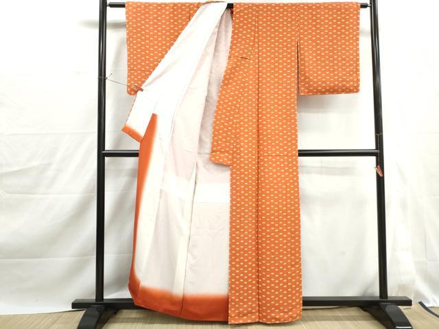 平和屋着物■上質な小紋　花蝶文　正絹　逸品　未使用　DABJ0197qa