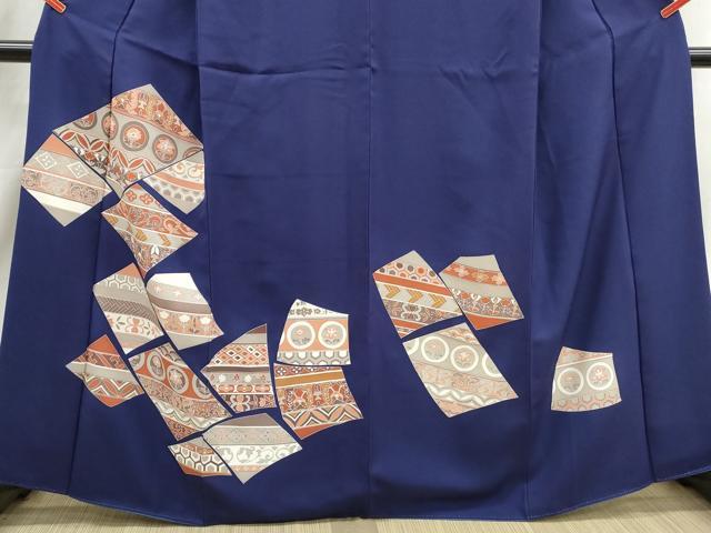 平和屋着物■訪問着　刺繍　更紗花唐草文　正絹　逸品　DABJ0203qa