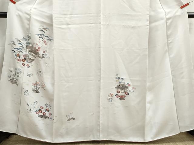 平和屋着物■訪問着　風景花文　松竹梅　金彩　正絹　逸品　DABJ0206qa