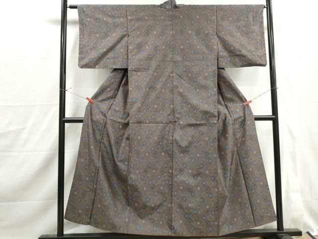 平和屋着物■本場大島紬 7マルキ 抽象文 正絹 逸品 DABJ0210qa