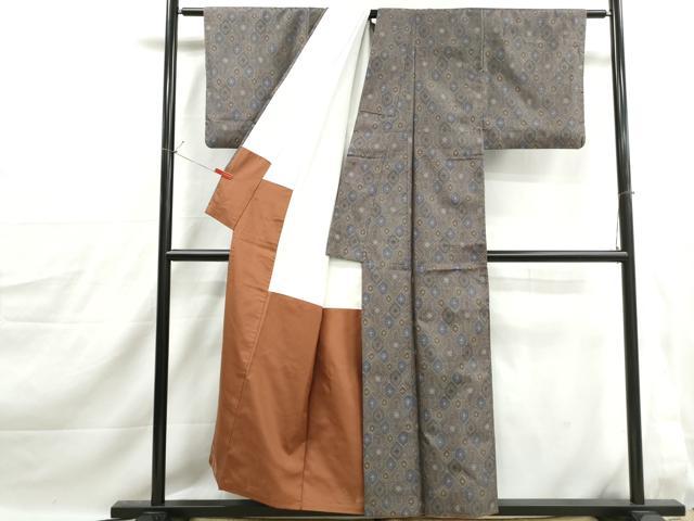 平和屋着物■本場大島紬 7マルキ 抽象文 正絹 逸品 DABJ0210qa