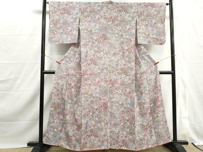 平和屋着物■上質な小紋　花鳥文　鳳凰　金彩　正絹　逸品　DABJ0212qa