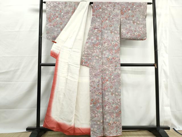 平和屋着物■上質な小紋　花鳥文　鳳凰　金彩　正絹　逸品　DABJ0212qa