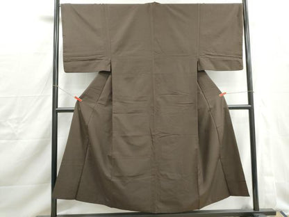 平和屋着物■男性　紬　格子文　正絹　逸品　DABJ0222qa