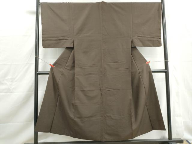 平和屋着物■男性　紬　格子文　正絹　逸品　DABJ0222qa