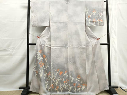 平和屋着物■訪問着　刺繍　草花文　暈し染め　正絹　逸品　DABJ0231qa