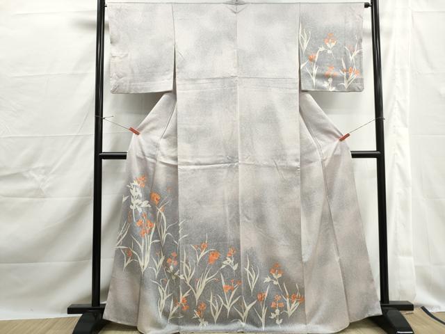 平和屋着物■訪問着　刺繍　草花文　暈し染め　正絹　逸品　DABJ0231qa