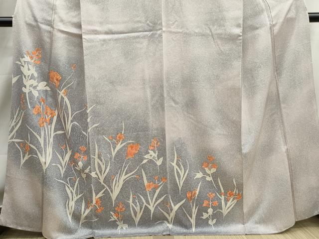 平和屋着物■訪問着　刺繍　草花文　暈し染め　正絹　逸品　DABJ0231qa