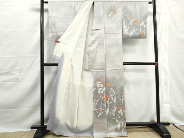 平和屋着物■訪問着　刺繍　草花文　暈し染め　正絹　逸品　DABJ0231qa