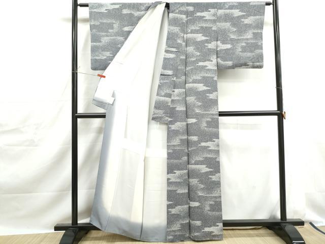 平和屋着物■上質な小紋　霞文　正絹　逸品　DABJ0234qa