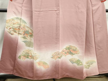 平和屋着物■豪華色留袖　寿光織　地紙人物風景花文　竹取物語　暈し染め　金糸　正絹　逸品　DABJ0238qa